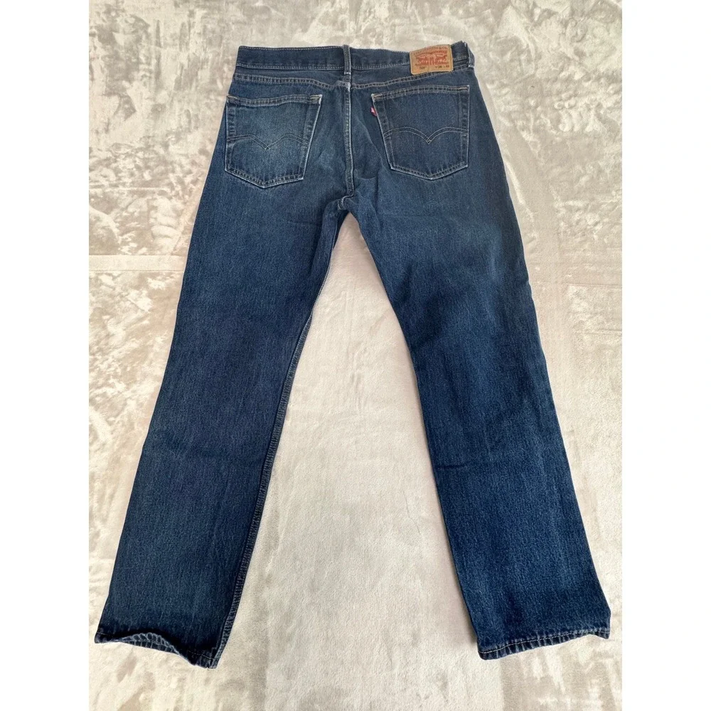 Levi's 505‎ Men's Original Fit Jeans Size 36x32 Dark Wash Denim Excellent